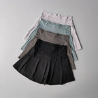 High Waist Active Skort with Built-In Shorts Performance A-Line Design