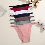 4-Piece Women’s Low-Rise Bikini Briefs Set with Soft Solid Colors, Minimal Silhouette and Everyday Lingerie Styling