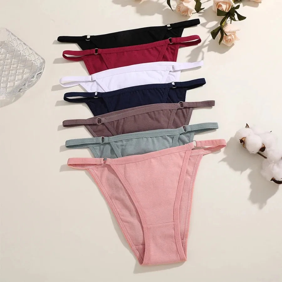 4-Piece Women’s Low-Rise Bikini Briefs Set with Soft Solid Colors, Minimal Silhouette and Everyday Lingerie Styling