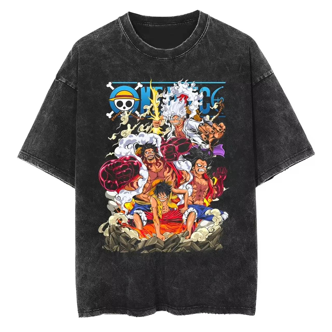 Retro Manga Adventure Oversized Vintage Streetwear Graphic Casual T-Shirt