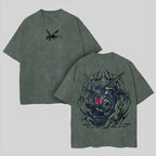 Dark Fantasy Manga Oversized Casual Streetwear Graphic Cotton T-Shirt