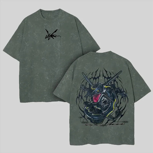 Dark Fantasy Manga Oversized Casual Streetwear Graphic Cotton T-Shirt