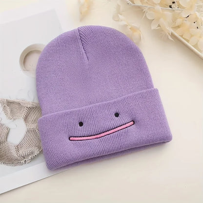 Minimalist Embroidered Acrylic Knit Beanie for Casual Streetwear Winter Everyday Fashion and Comfort