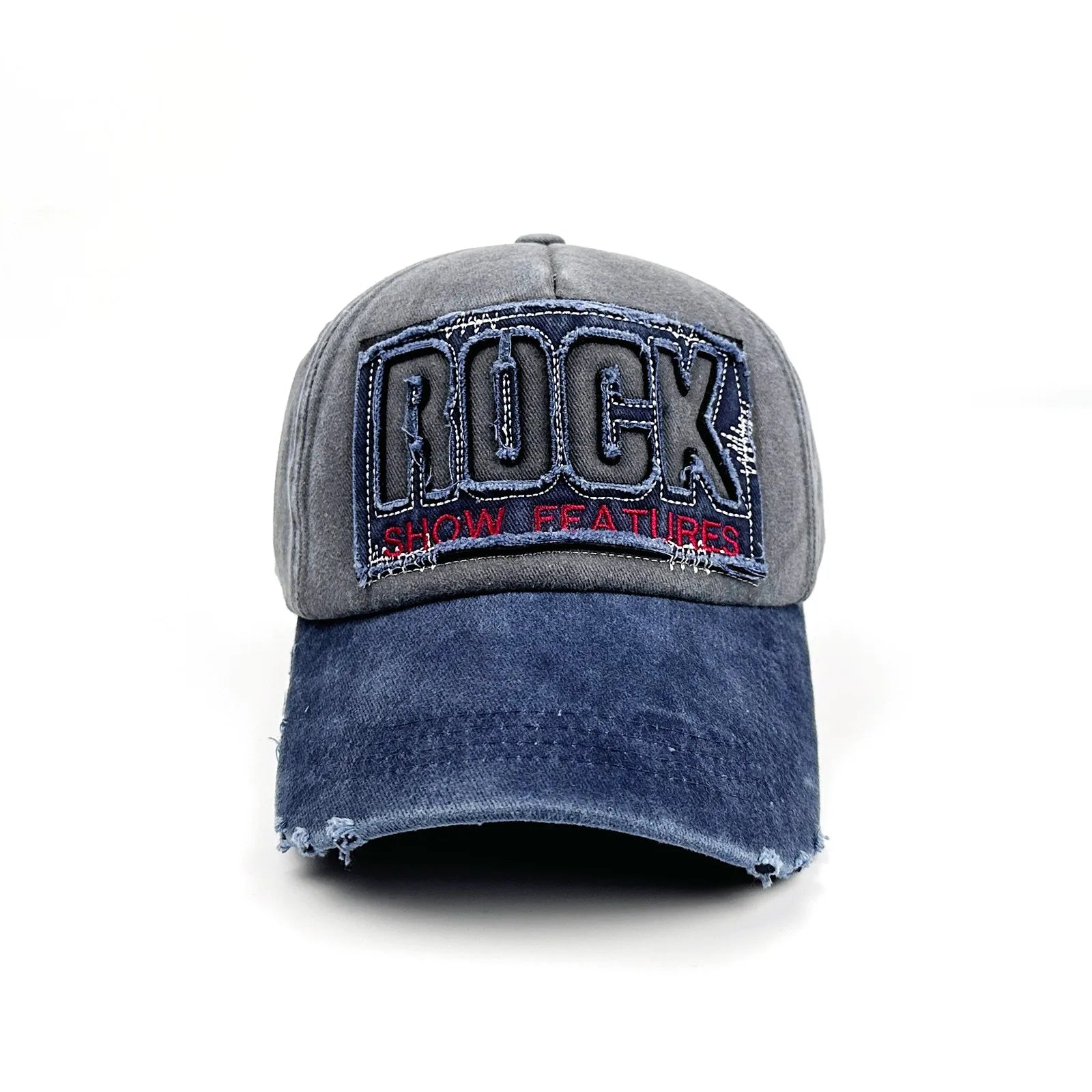 Vintage Distressed Washed Baseball Cap Embroidered Patch Casual Streetwear Outdoor Hat