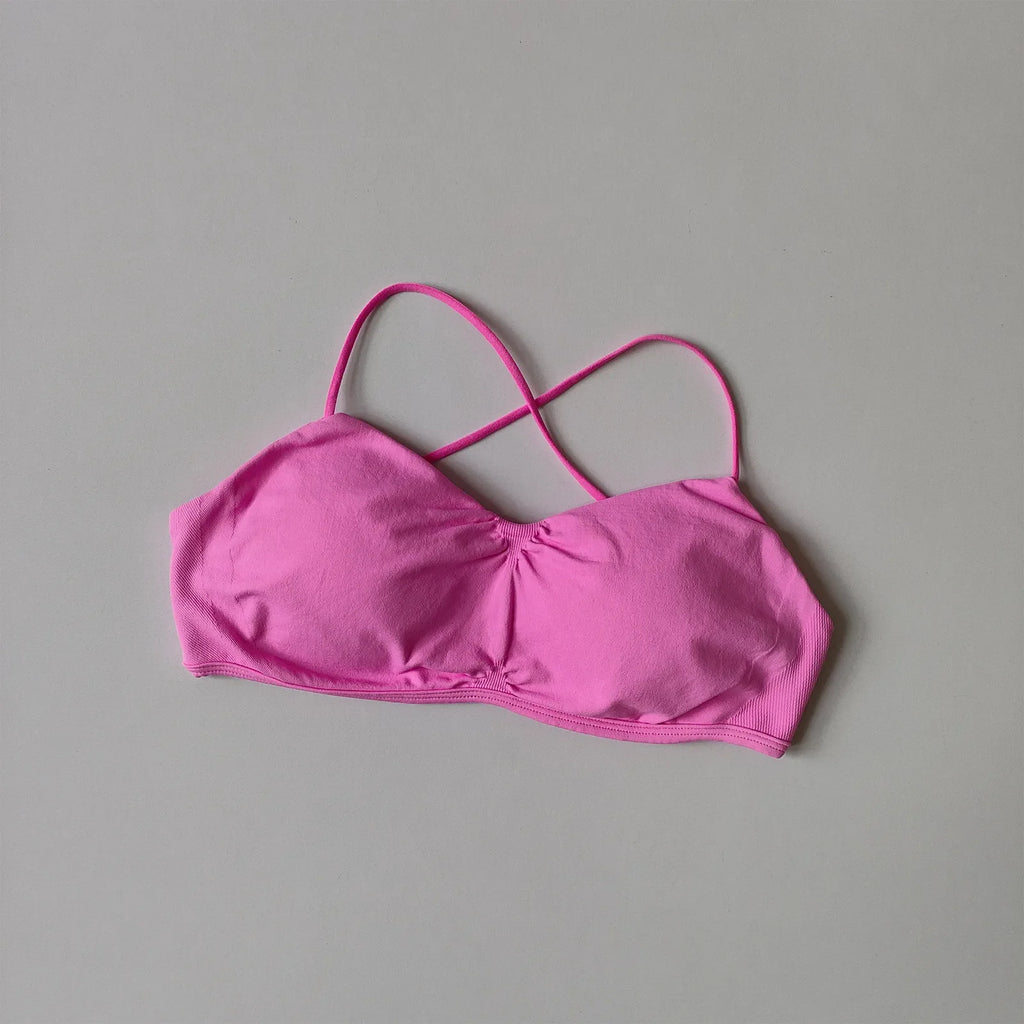 Minimalist Criss-Cross Strap Sling Bralette in Assorted Colors