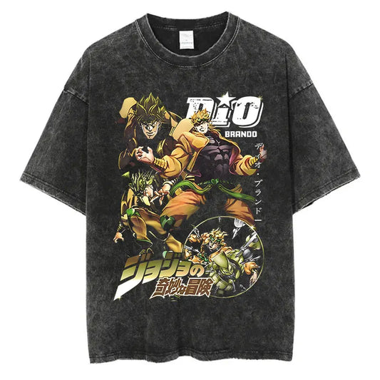 Dark Anime Goth Action Graphic Oversized Vintage Streetwear T-Shirt