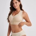 Fierce Leopard Print Front-Closure Support Bra with Wide Straps