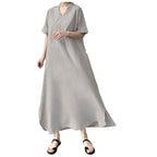 Boho Pleated Maxi Dress with Relaxed Silhouette for Everyday Styling