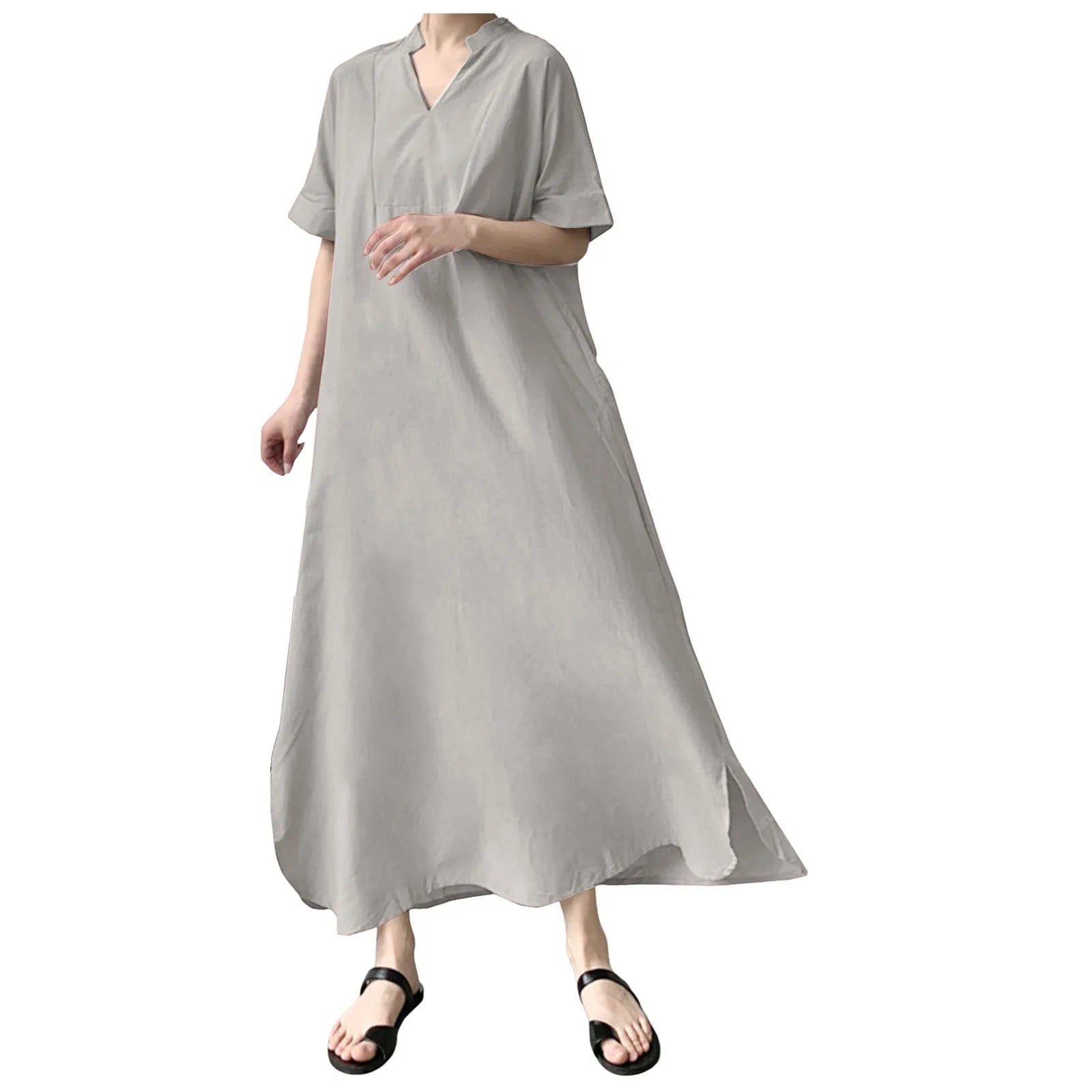 Boho Pleated Maxi Dress with Relaxed Silhouette for Everyday Styling