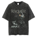 Shadow Soldier Anime Graphic Oversized Washed Cotton Streetwear T-Shirt