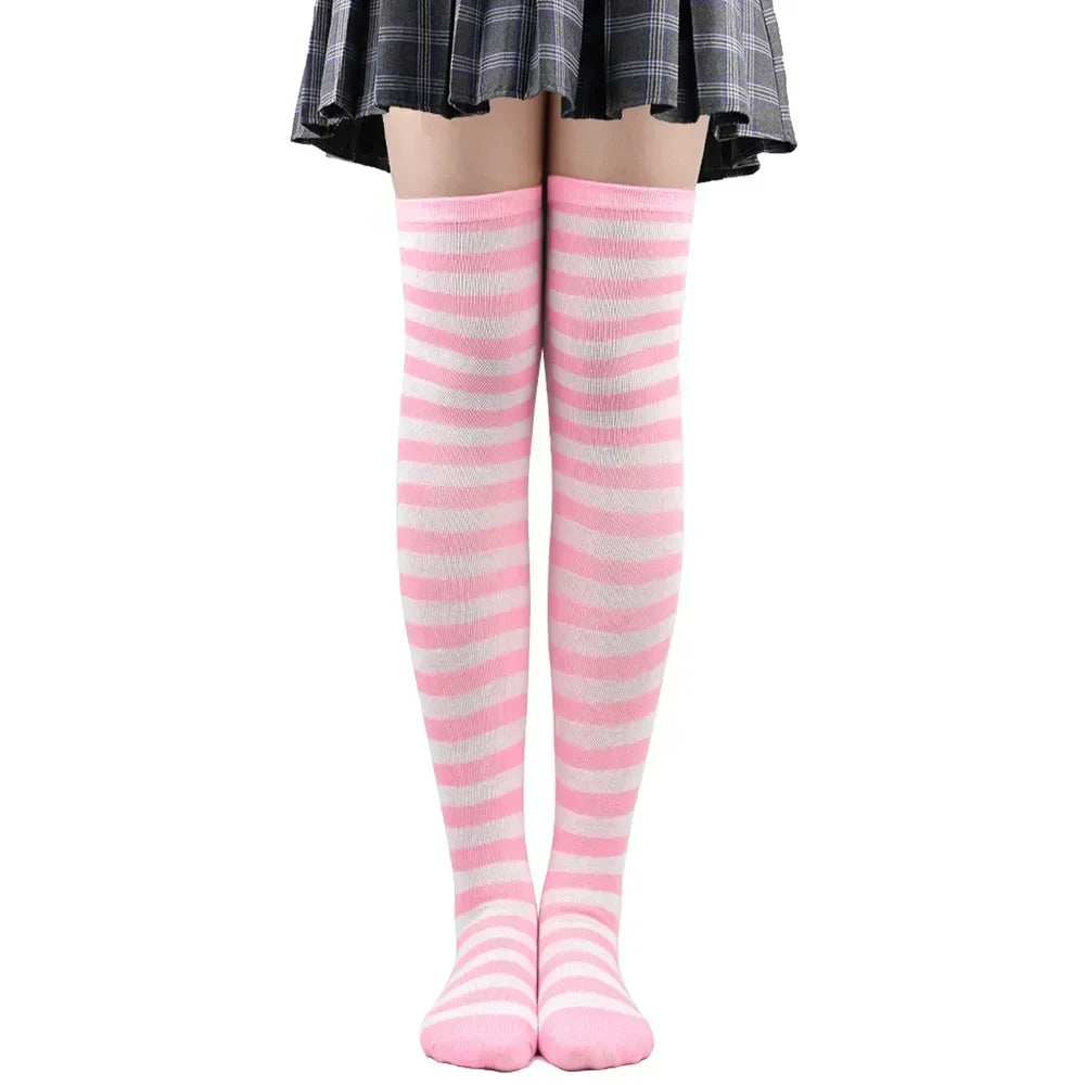 Polka Dot Over-the-Knee Socks with Soft Jacquard Knit for Casual Y2K Fashion
