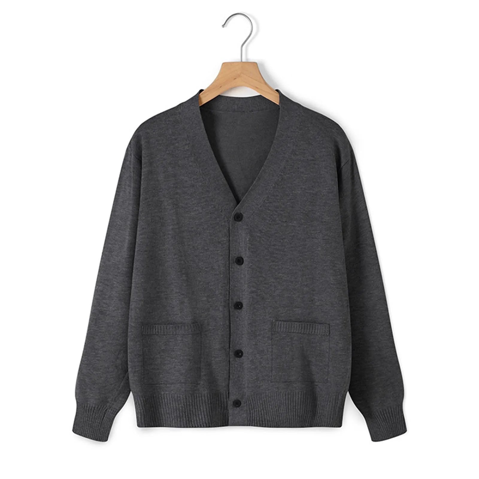 Women's Relaxed Open Front Knit Cardigan with Long Sleeve Everyday Silhouette