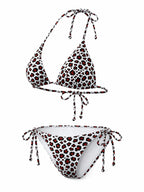 Classic Leopard Print Triangle String Bikini