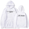 Minimalist Script Graphic Hoodie with Relaxed Streetwear Silhouette and Back Print
