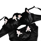 Whimsical Faux Fur Cat-Ear Bralette and Panty Lingerie Set