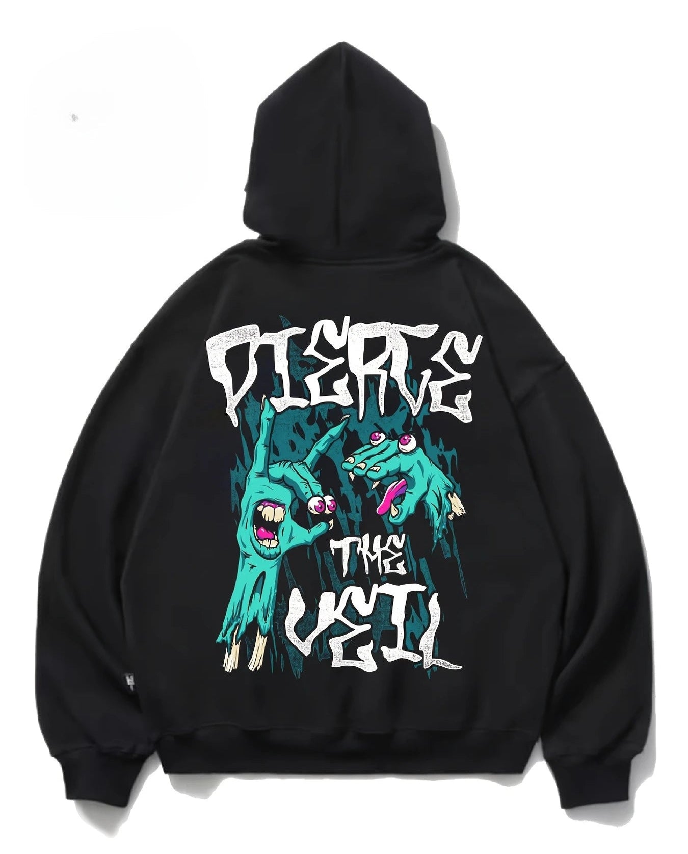 Distressed Anime Streetwear Hoodie With Retro Manga Racing Graphic
