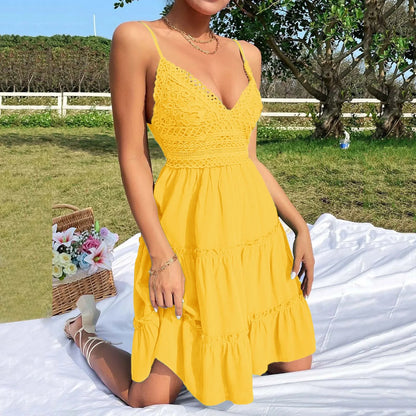Elegant Lace Trim Slip Dress with Soft Anime-Inspired Aesthetic