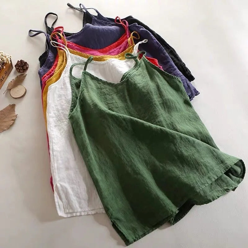 Relaxed V-Neck Camisole Tank Top with Lightweight Everyday Streetwear Styling