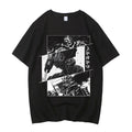 Vintage Manga-Inspired Graphic Streetwear Tee With Dark Alternative Fashion Aesthetic