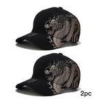 Dragon Inspired Embroidered Baseball Cap Adjustable Curved Brim Streetwear Fashion Hat