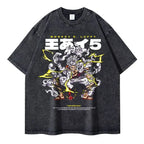 Vintage Anime-Inspired Mythic Manga Streetwear Oversized Cotton Graphic T-Shirt