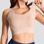 Minimalist Seamless-Style Wireless Bralette in Solid Nude with Wide Shoulder Straps
