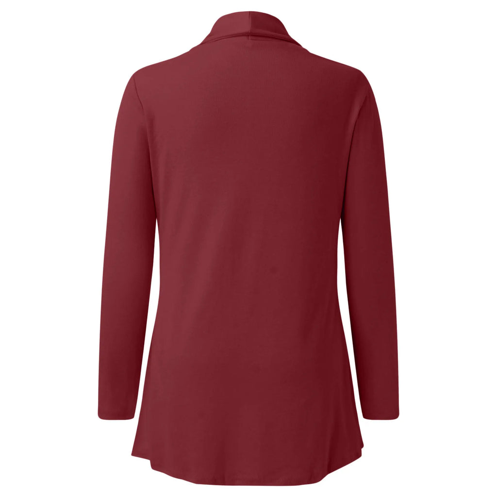 Women's Lightweight Open Front Long Cardigan with Pockets and Relaxed Fit