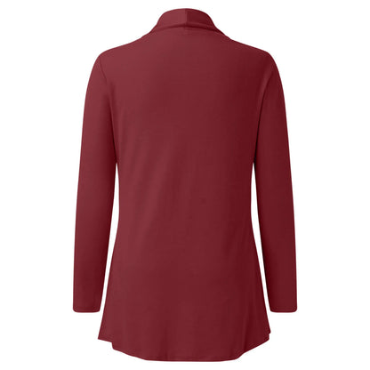 Women's Lightweight Open Front Long Cardigan with Pockets and Relaxed Fit