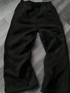 Loose Fit Drawstring Sweatpants with Graphic Print Relaxed Streetwear Jogger Pants