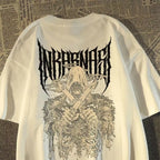 Vintage Skull Graphic Oversized Streetwear T-Shirt with Dark Illustrative Artwork