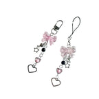 Y2K Charm Keychain with Bow Heart and Star Alternative Accessories