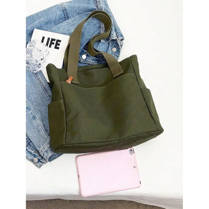 Multi Pocket Utility Hobo Tote Bag with Relaxed Carry Design