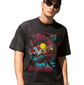 Anime Goth Vintage Oversized Streetwear Tee with Dynamic Manga Art Illustration