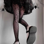Spider Web Pattern Fishnet Tights Gothic Alternative Fashion Mesh Hosiery