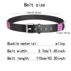 Studded Pyramid Belt for Punk Y2K Alternative Streetwear Fashion Styling
