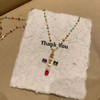 Crystal Cross Pendant Necklace for Gothic Y2K and Dark Feminine Fashion
