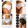 5-Piece Women’s High-Waisted Lace Briefs Set with Floral Detailing, Delicate Trim and Classic Full-Coverage Silhouette