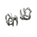 Liquid Metal Inspired Clip Earrings for Y2K Punk Alternative Fashion
