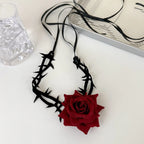 Barbed Thorn Choker Necklace for Gothic Punk Alternative Fashion Styling