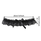 Lace Bow Thigh Garter Romantic Gothic Alternative Fashion Accessory
