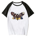 Butterfly Dream Anime Raglan Oversized Casual Streetwear Cotton T-Shirt