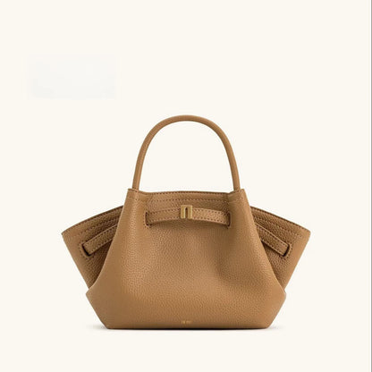 Structured Dumpling Tote Bag with Top Handle Large Capacity Design