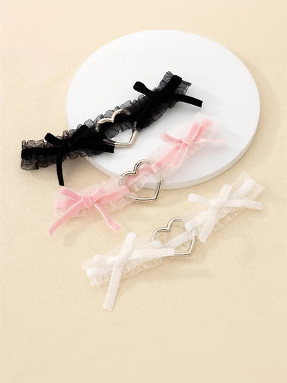 Lace Cross Heart Thigh Garter Gothic Alternative Fashion Accessory