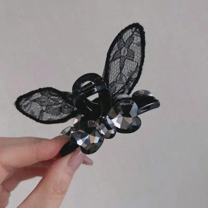 Cat Ear Hair Claw Clip Gothic Kawaii Alternative Statement Accessory