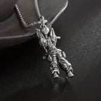 Gothic Figure Pendant Necklace with Dark Fantasy Alternative Statement Styling