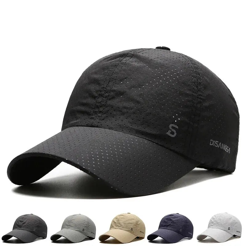 Lightweight Quick Dry Baseball Cap Adjustable Curved Brim Outdoor Performance Hat