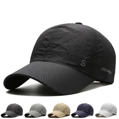 Lightweight Quick Dry Baseball Cap Adjustable Curved Brim Outdoor Performance Hat