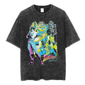 Retro Anime Streetwear Oversized Vintage Washed Graphic T-Shirt