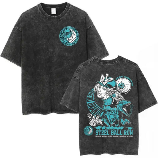 Cyber Manga Oversized Japanese Streetwear Vintage Graphic T-Shirt