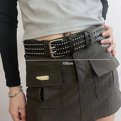 Studded Bullet Detail Belt for Gothic, Punk and Alternative Fashion